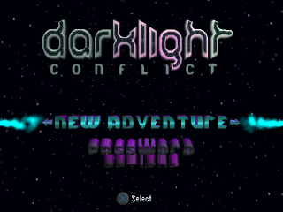 Darklight Conflict title screen for Playstation